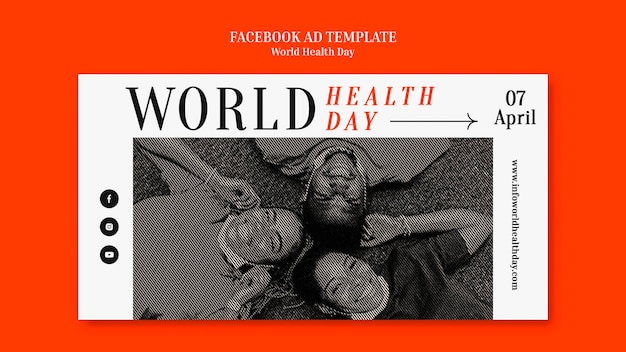 PSD plantilla de facebook del día mundial de la salud