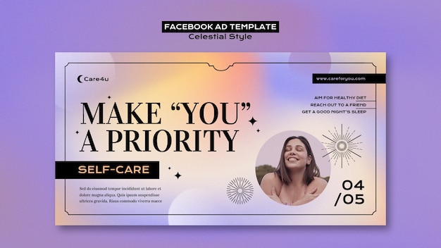 PSD plantilla de facebook de estilo celestial