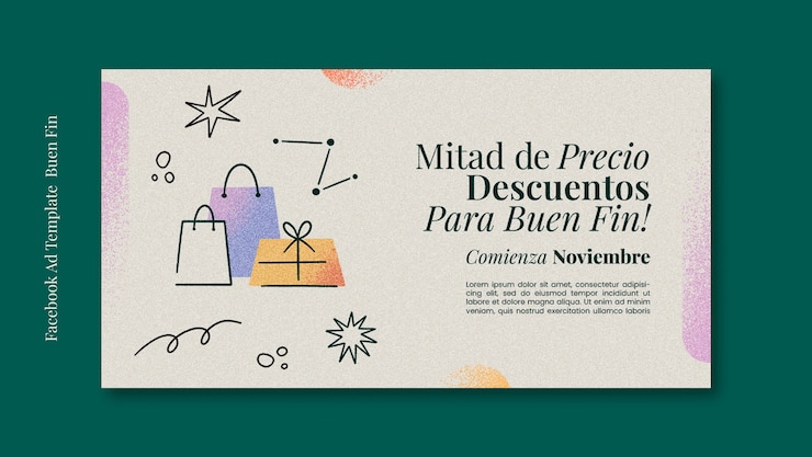 PSD plantilla de facebook del evento buen fin