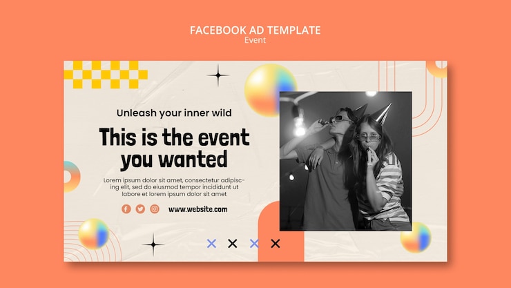 PSD plantilla de facebook de fiesta nocturna degradada