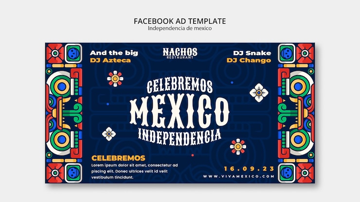 PSD la plantilla de facebook de la independencia de méxico