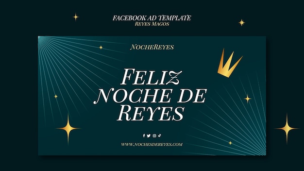 PSD la plantilla de facebook de los reyes magos