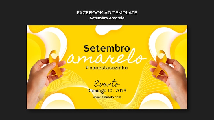 PSD plantilla de facebook de setembro amarelo