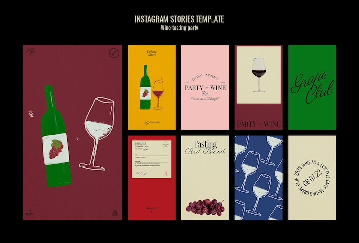 PSD plantilla de fiesta de cata de vinos