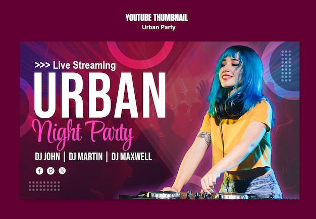 plantilla de fiesta urbana genial