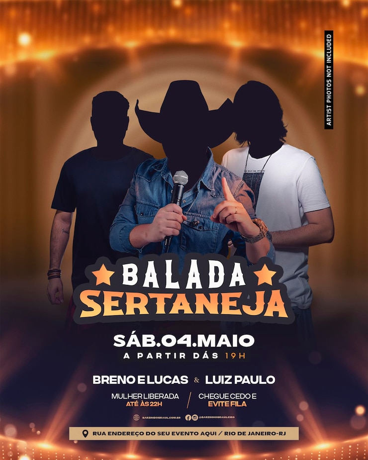 PSD plantilla de fliers de eventos de clubes de campo