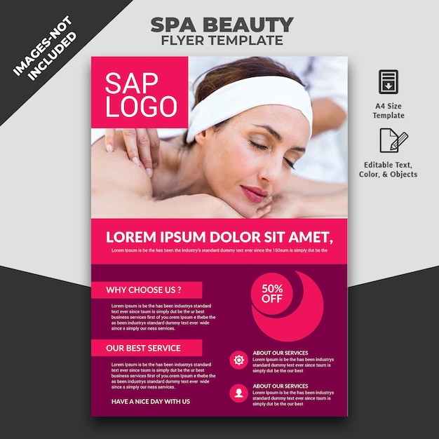 plantilla de folleto de belleza de SPA