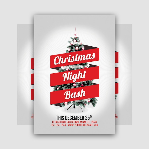 plantilla de folleto para el evento de la noche de Navidad