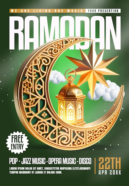 PSD plantilla de folleto de evento de ramadán psd