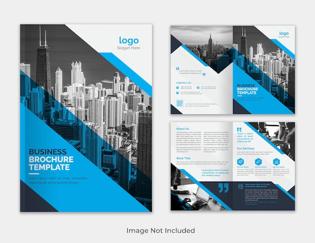 Plantilla de folleto plegable de propuesta de negocio minimalista multiusos corporativa moderna