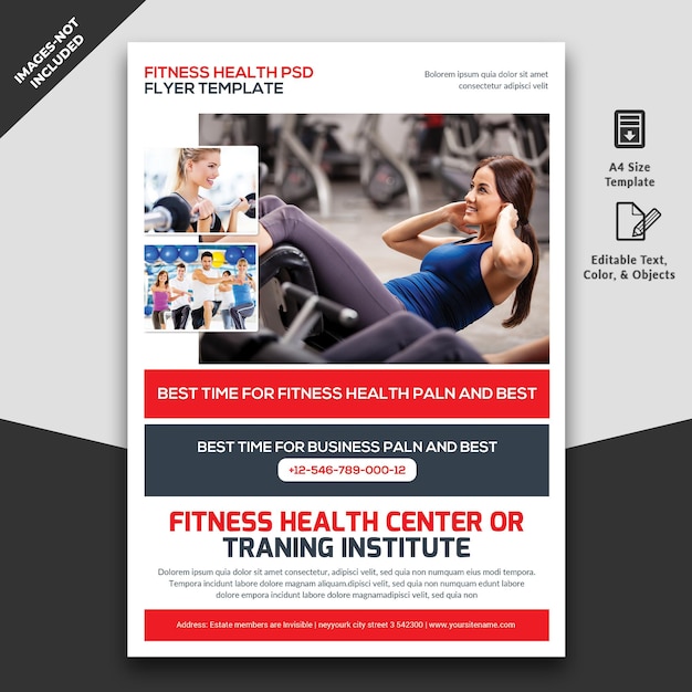 plantilla de folleto de salud y acondicionamiento físico