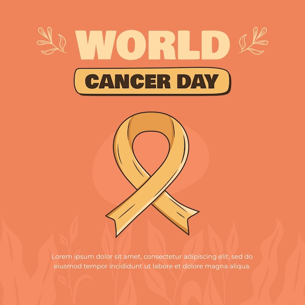 Plantilla de fondo del día mundial contra el cáncer