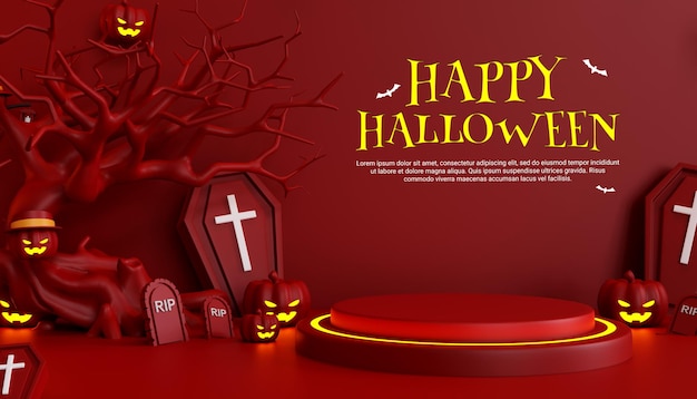 plantilla de fondo de Halloween de PSD