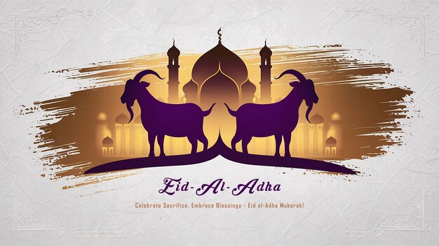 plantilla de fondo de la mezquita islámica de Eid al adha