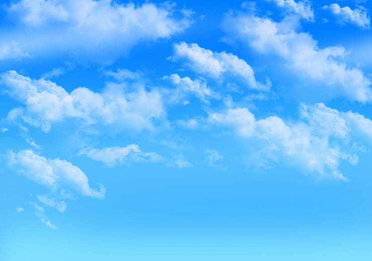 PSD plantilla de fondo de las nubes azules del cielo