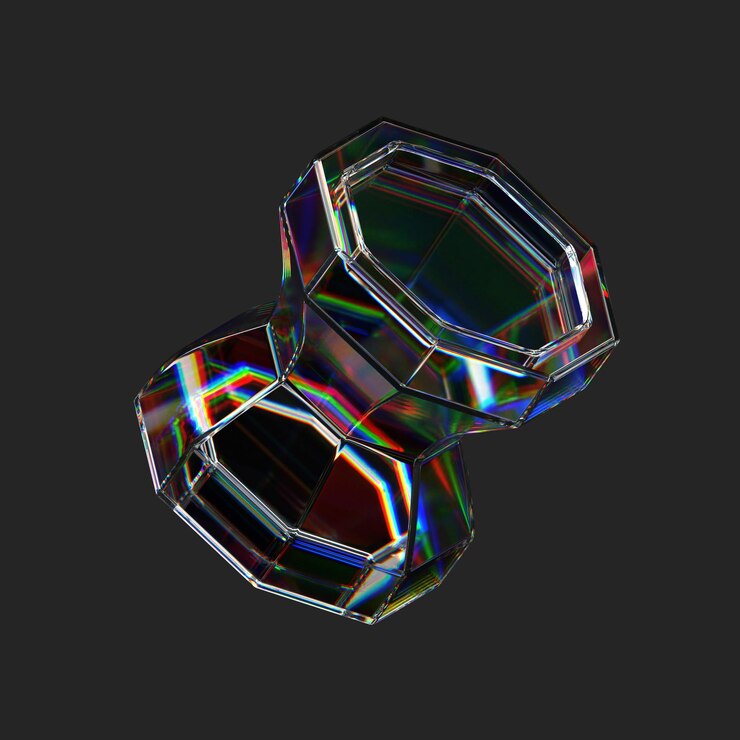 PSD plantilla de formas abstractas de vidrio 3d