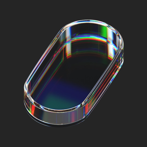 plantilla de formas abstractas de vidrio 3D
