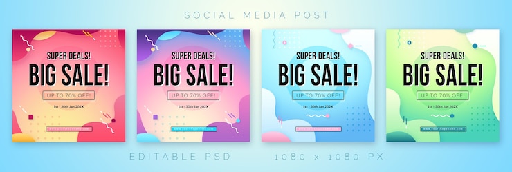 Plantilla de gran venta para redes sociales