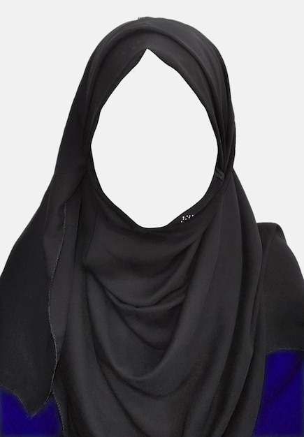 PSD plantilla de hijab para chicas negras lindas