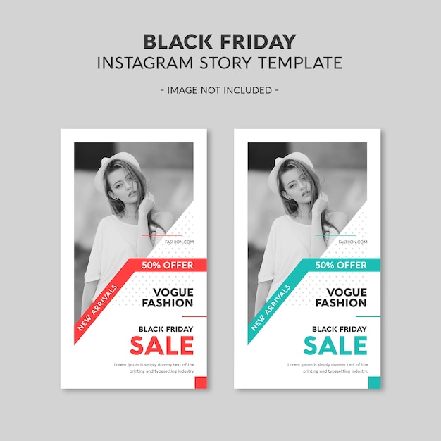 PSD plantilla de historia de instagram de black friday