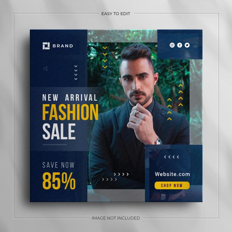 Plantilla de historia de instagram de moda masculina