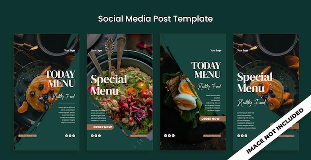 PSD plantilla de historia de instagram de restaurante elegante