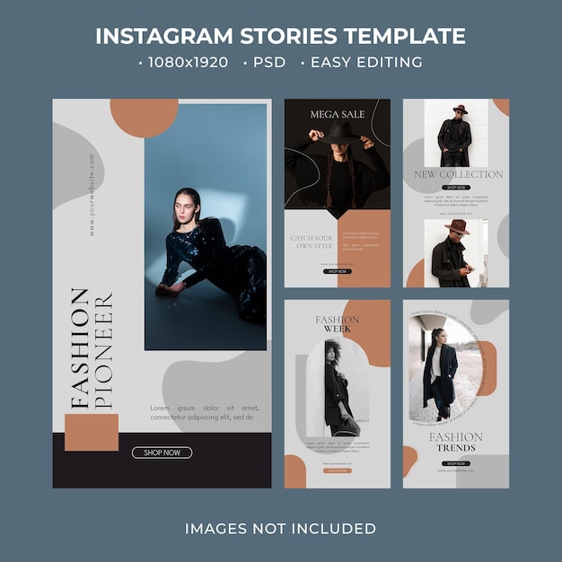 plantilla de la historia de la moda de Instagram PSD