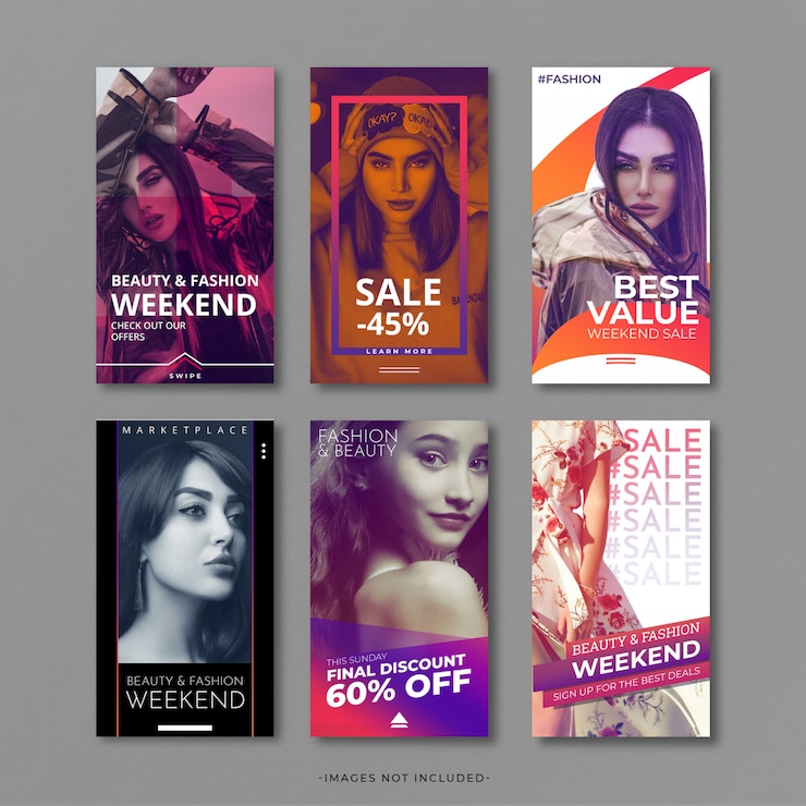 PSD plantilla de historia de moda de instagram