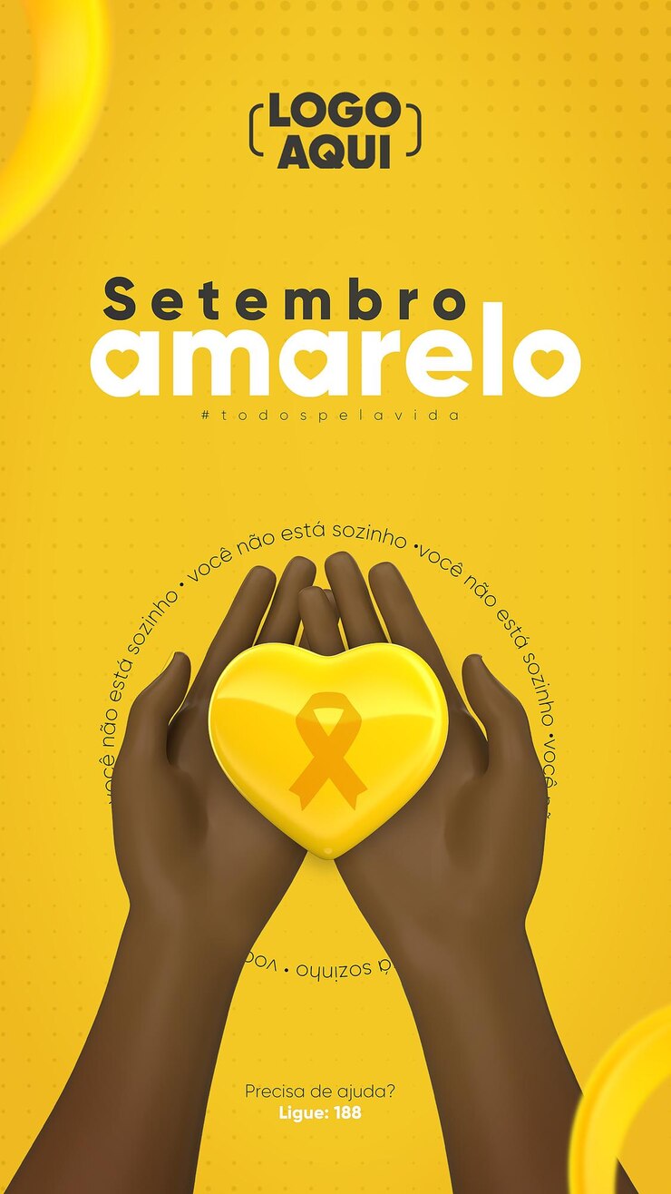 PSD plantilla de historia de redes sociales de setembro amarelo
