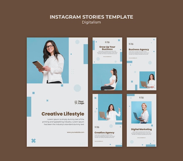 PSD plantilla de historias de instagram de anuncios comerciales