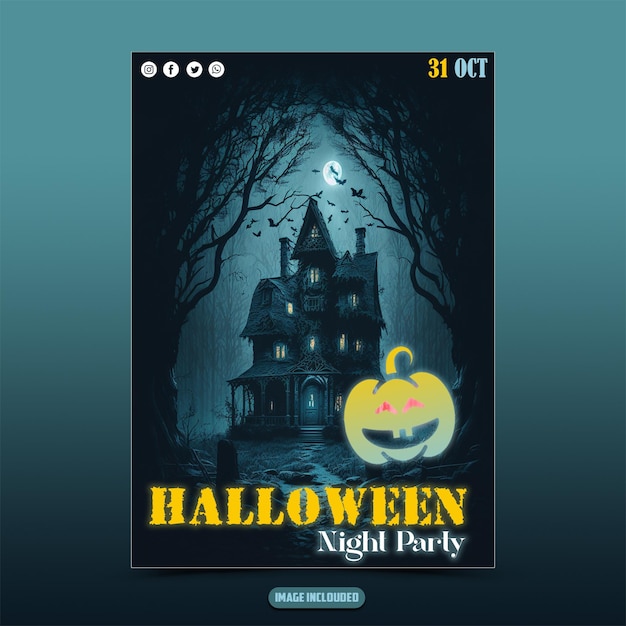 Plantilla de historias de instagram de concepto de Halloween