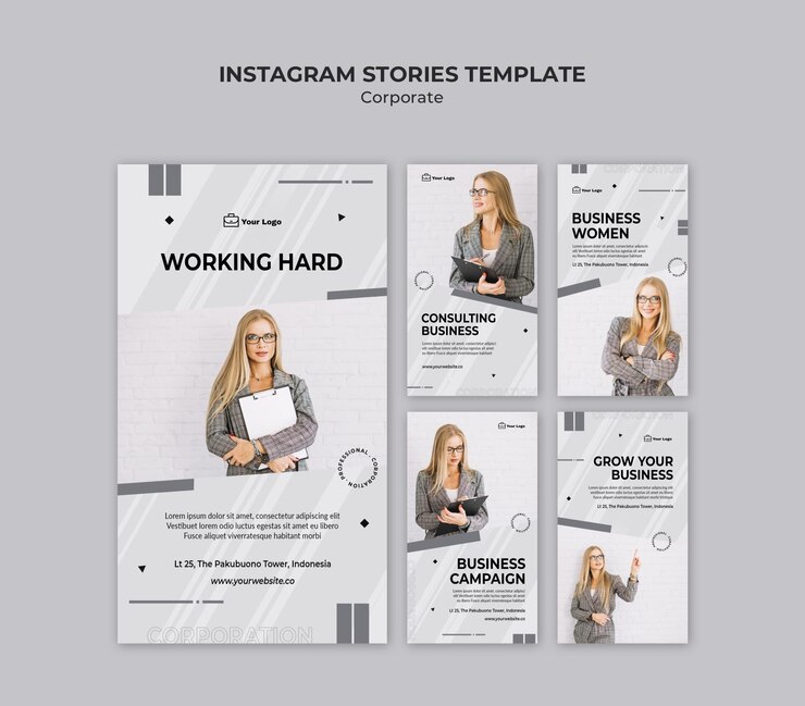 PSD plantilla de historias de instagram de diseño corporativo