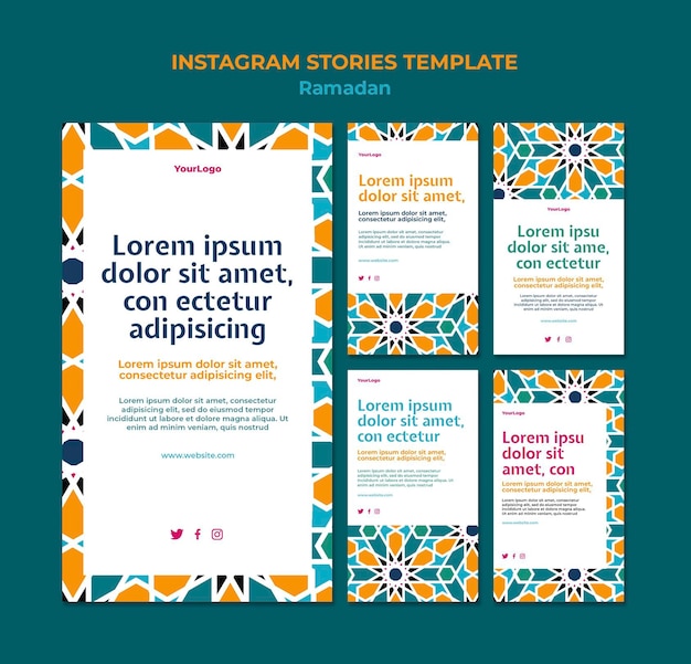 Plantilla de historias de instagram de evento de ramadán