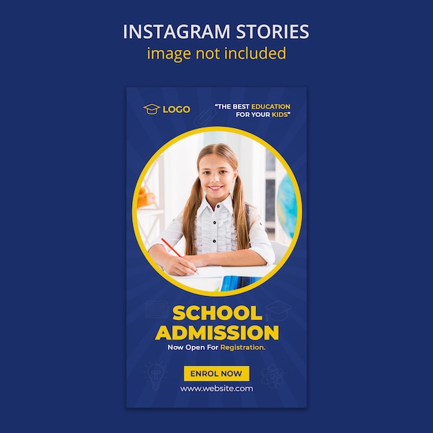 Plantilla de historias de instagram de regreso a la escuela