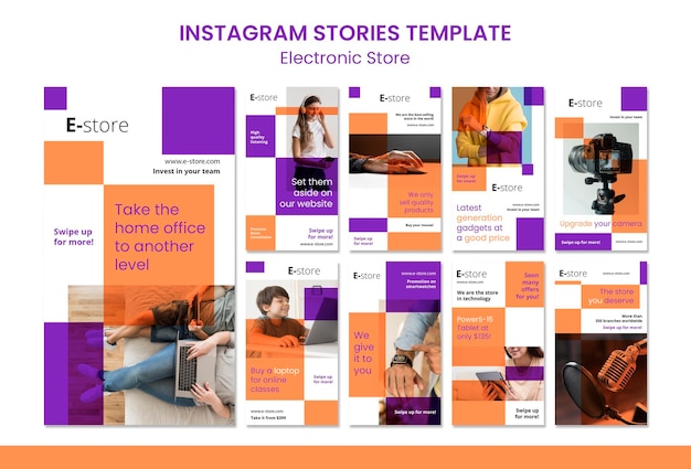 PSD plantilla de historias de instagram de tienda electrónica