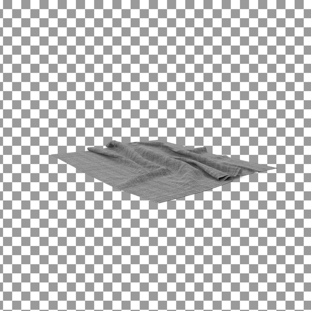 Plantilla de hoja PSD 3D sobre fondo aislado y transparente