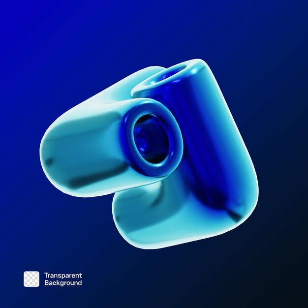 plantilla de icono 3D de forma geométrica del año 2000 PNG