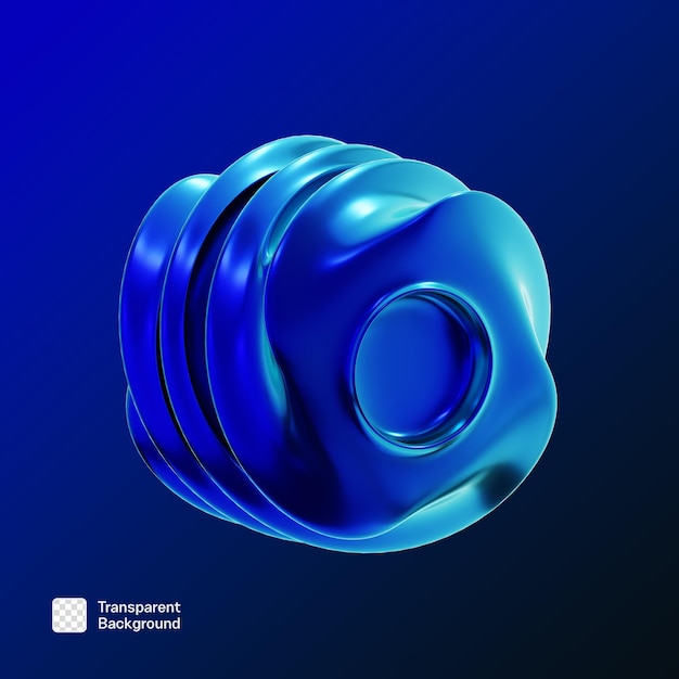 plantilla de icono 3D de forma geométrica del año 2000 PNG