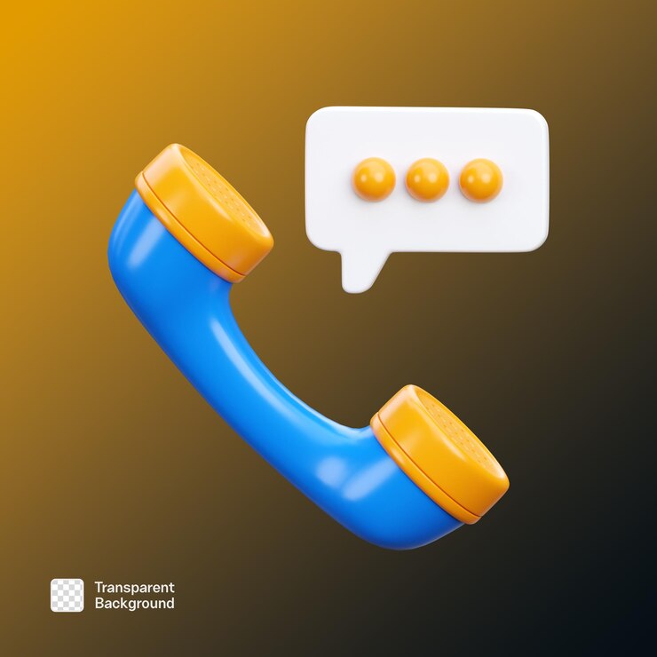 PSD plantilla de icono png de comunicación en 3d