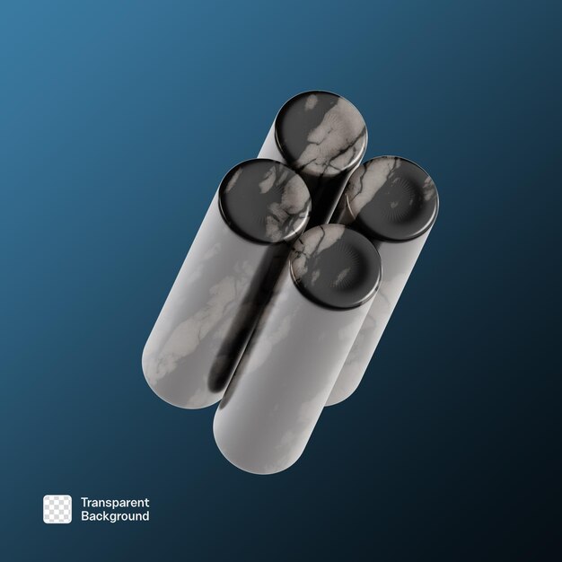 plantilla de ícono PNG de forma de mármol abstracto en 3D