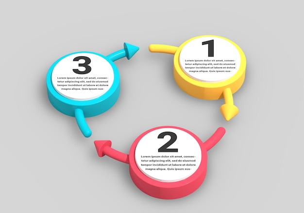 PSD plantilla de infografía de diagrama circular 3d