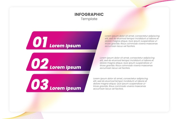 plantilla de infografía de vidrio moderna