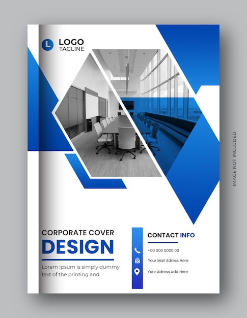 PSD plantilla de informe anual de diseño de portada de libro y folleto profesional