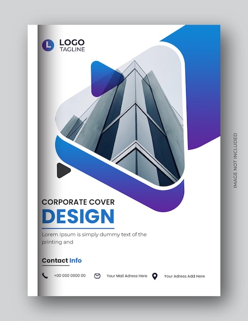 Plantilla de informe anual de diseño de portada de libro y folleto profesional