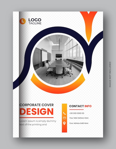 Plantilla de informe anual de diseño de portada de libro y folleto profesional