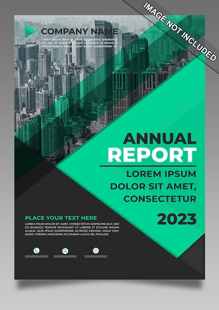 PSD plantilla de informe anual empresarial