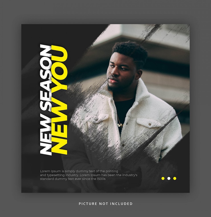PSD plantilla de instagram de brush man fashion social media