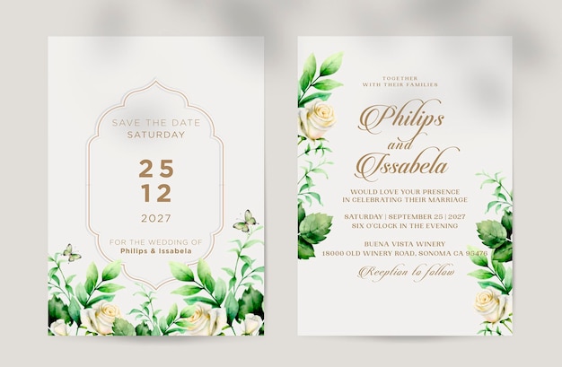 Plantilla de invitación de boda islámica geométrica con flor blanca