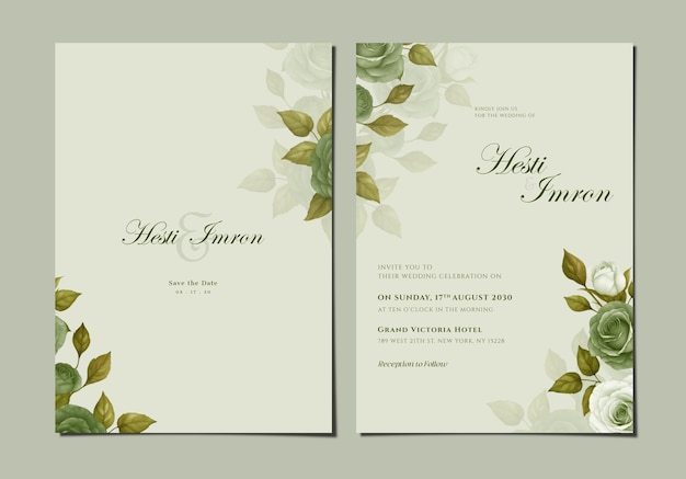 PSD plantilla de invitación de boda psd