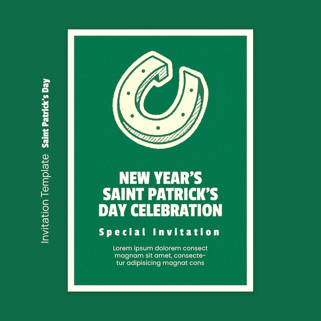 PSD la plantilla de invitación para la celebración del día de san patricio.